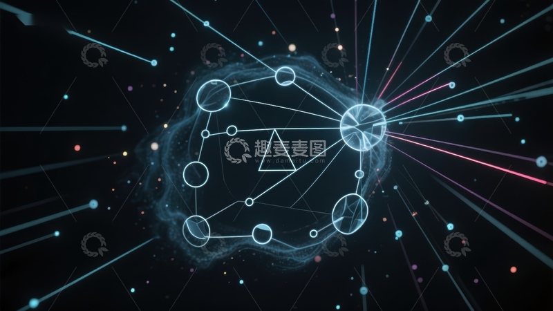 高清大图下载【趣麦麦图】科技网络节点连接图