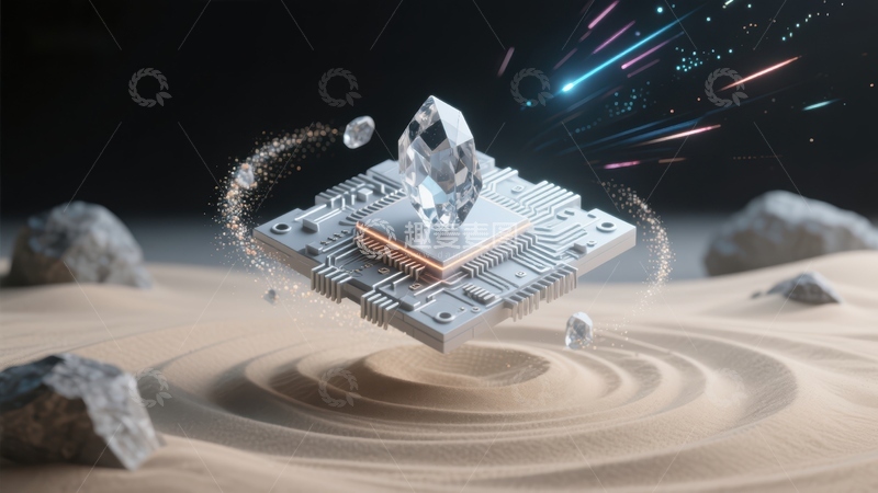 高清大图下载【趣麦麦图】沙漠中的未来芯片
