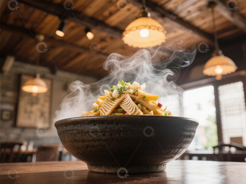 高清大图下载【趣麦麦图】热气腾腾的面条美食