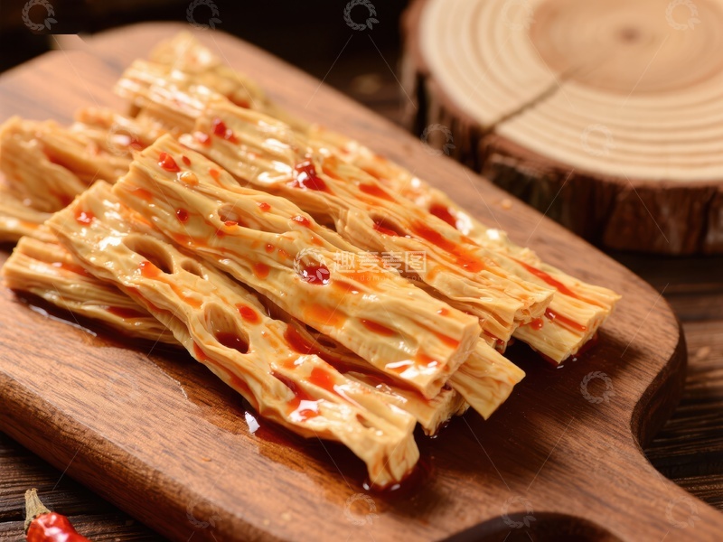 高清大图下载【趣麦麦图】麻辣豆皮条，诱人美食