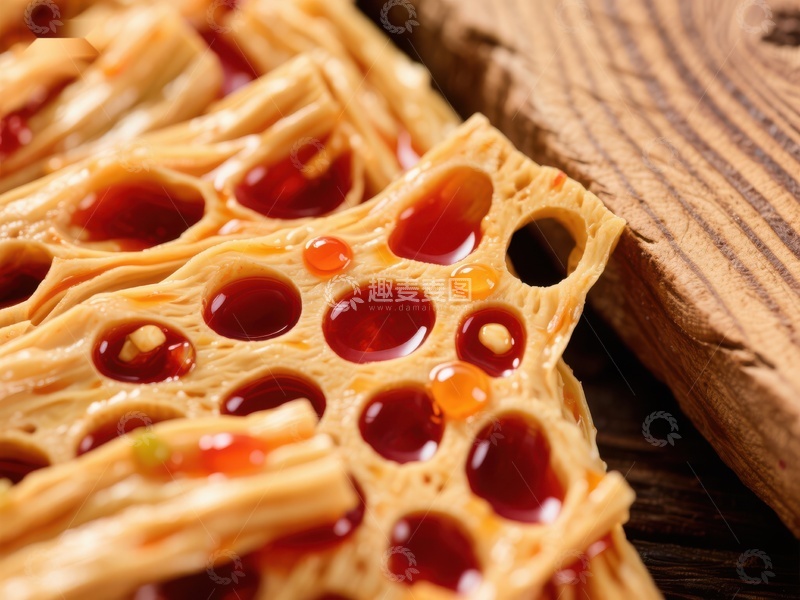 高清大图下载【趣麦麦图】蜂巢状甜点特写