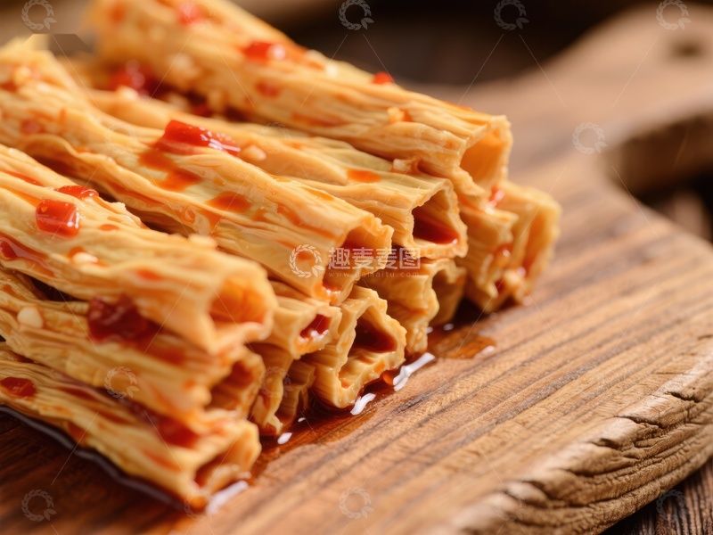 高清大图下载【趣麦麦图】香辣豆皮条美食特写