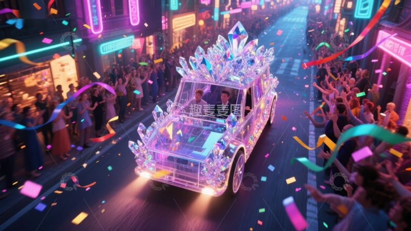 高清大图下载【趣麦麦图】冰晶花车游行庆典