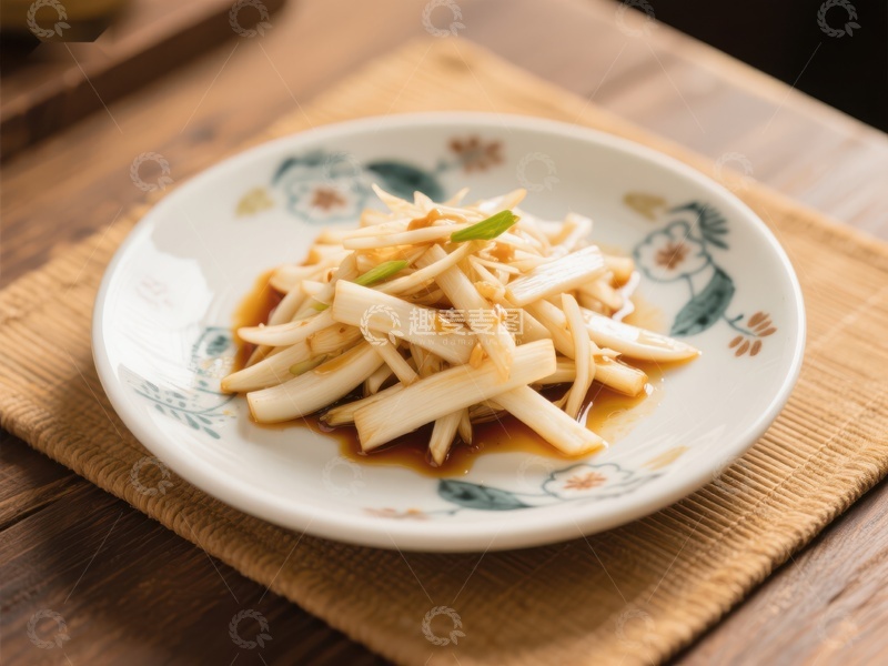 高清大图下载【趣麦麦图】清炒竹笋丝，美味家常菜