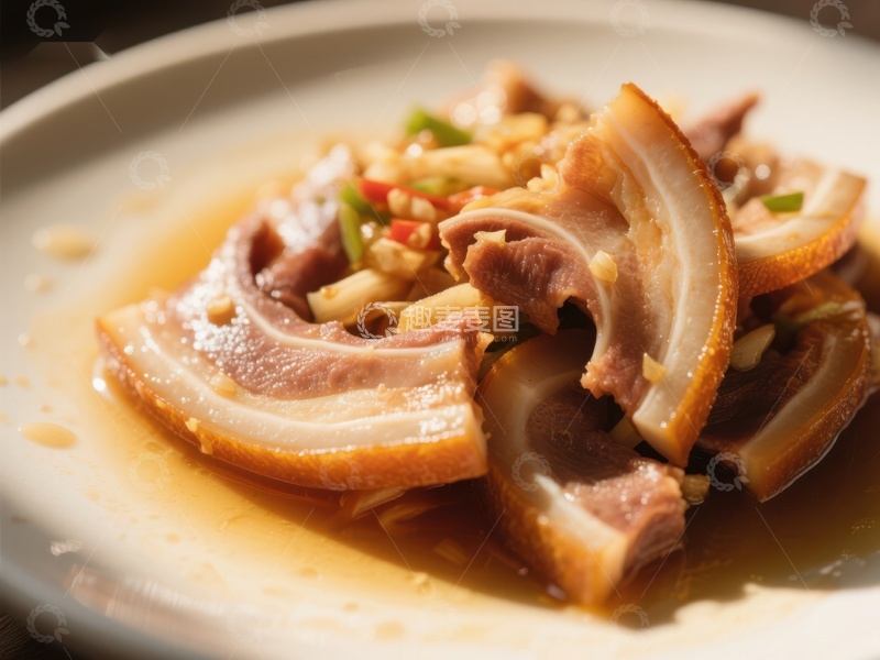 高清大图下载【趣麦麦图】香辣猪耳拌菜特写