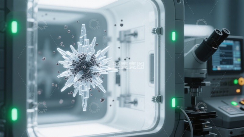 高清大图下载【趣麦麦图】实验室中的病毒模型分析