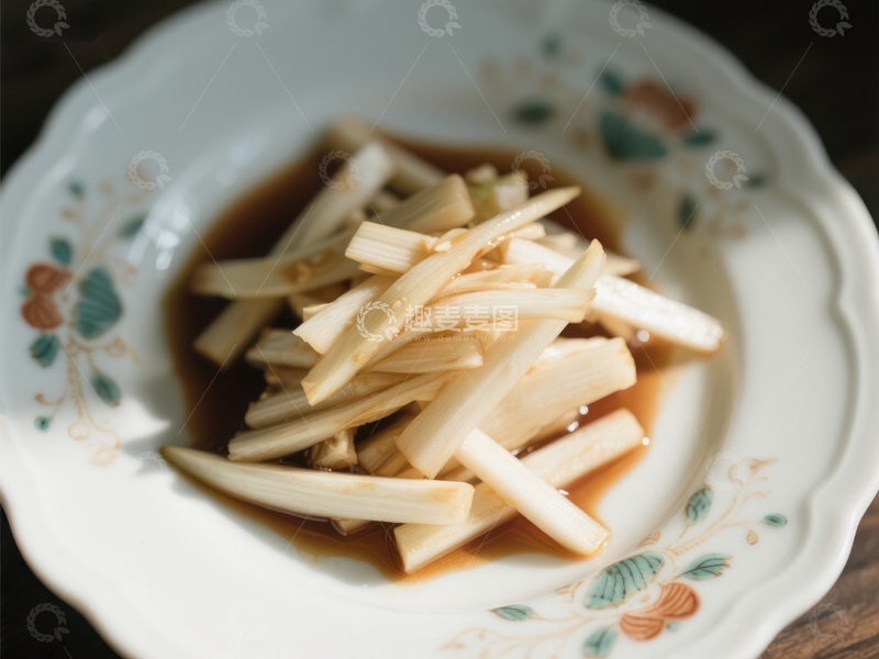 高清大图下载【趣麦麦图】酱汁浸泡的竹笋条