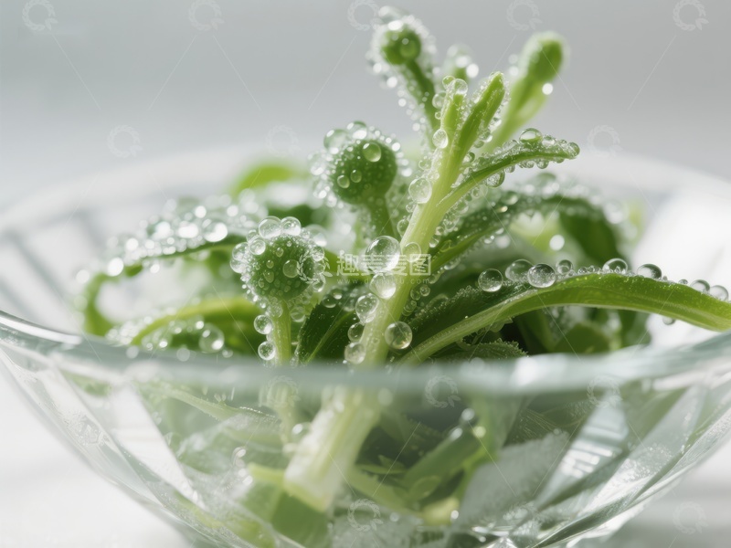 高清大图下载【趣麦麦图】清新绿植水珠特写