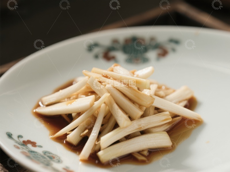 高清大图下载【趣麦麦图】酱汁拌藕条，清新爽口