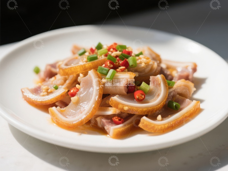 高清大图下载【趣麦麦图】凉拌猪耳，清新爽口的美味佳肴