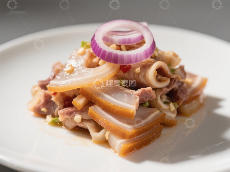 高清大图下载【趣麦麦图】精致鱿鱼洋葱沙拉