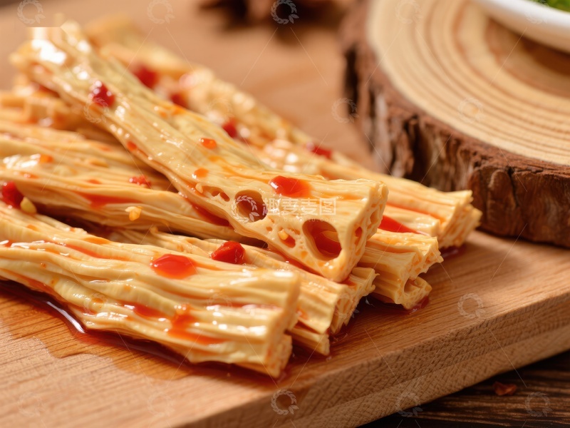 高清大图下载【趣麦麦图】香辣竹笋干摆盘