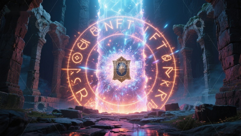 高清大图下载【趣麦麦图】神秘符文照亮古老遗迹