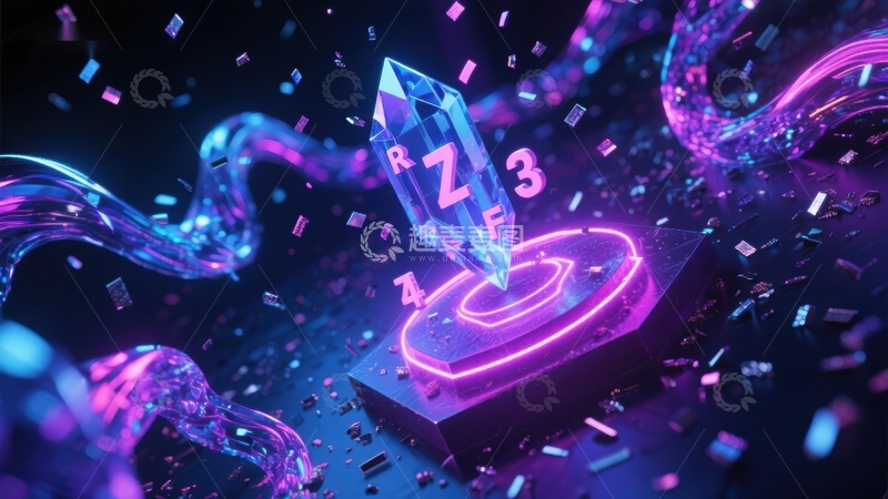 高清大图下载【趣麦麦图】未来科技元素的抽象艺术表现