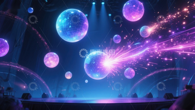 高清大图下载【趣麦麦图】梦幻舞台灯光秀