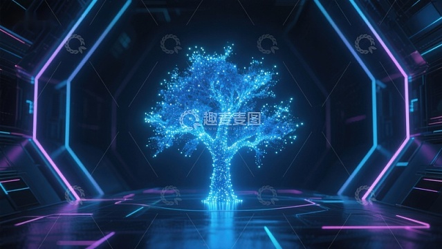 未来科技树在霓虹走廊中闪耀