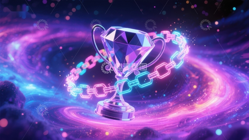 高清大图下载【趣麦麦图】霓虹奖杯与链环的奇幻宇宙