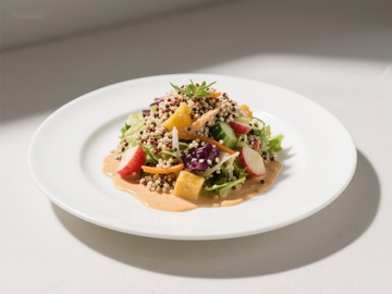 藜麦蔬菜沙拉配酱汁