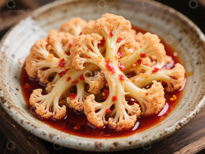 香辣花菜美食特写