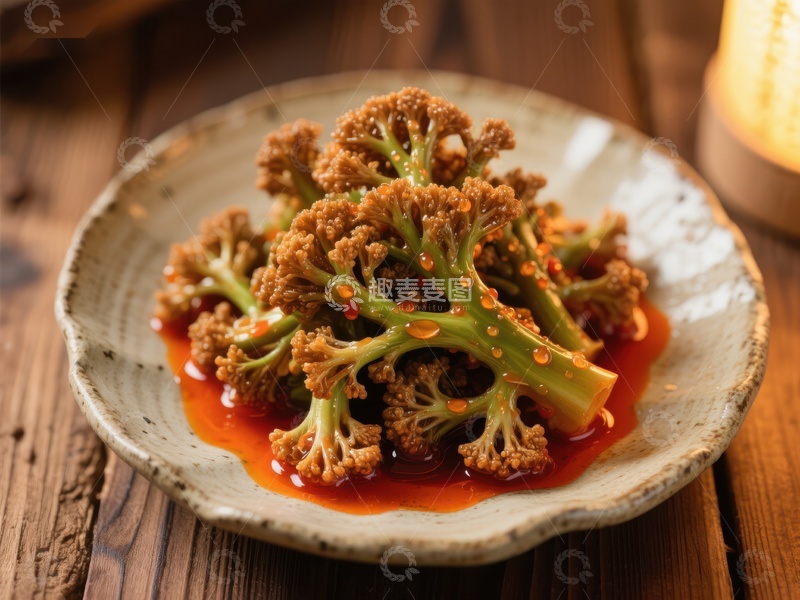 高清大图下载【趣麦麦图】香辣花椰菜，美味健康佳肴