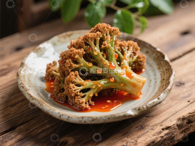 高清大图下载【趣麦麦图】香辣花椰菜，美味健康佳肴