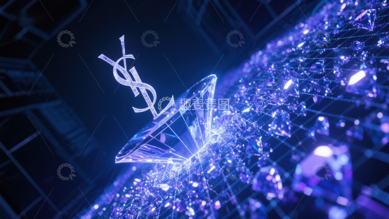 高清大图下载【趣麦麦图】璀璨光芒中的未来符号