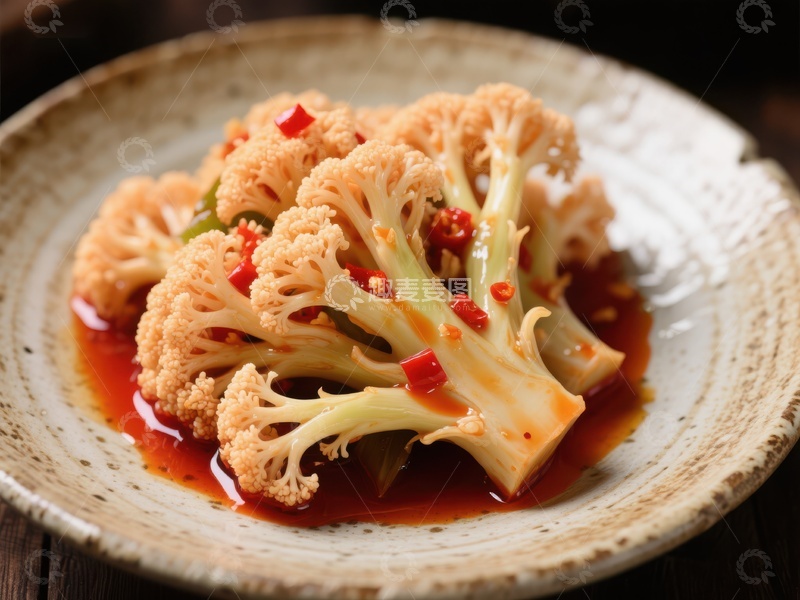 高清大图下载【趣麦麦图】香辣花椰菜美食特写