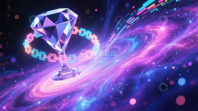 高清大图下载【趣麦麦图】霓虹钻石与链环的宇宙奇观