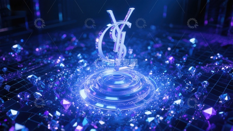 高清大图下载【趣麦麦图】未来科技感的发光标志