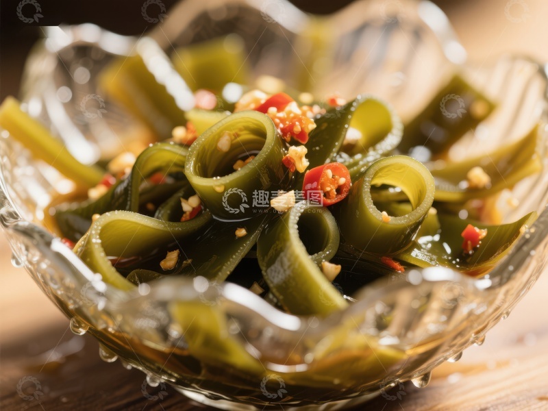 高清大图下载【趣麦麦图】美味海带丝拌辣椒