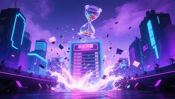 未来城市中的时间沙漏与数据流