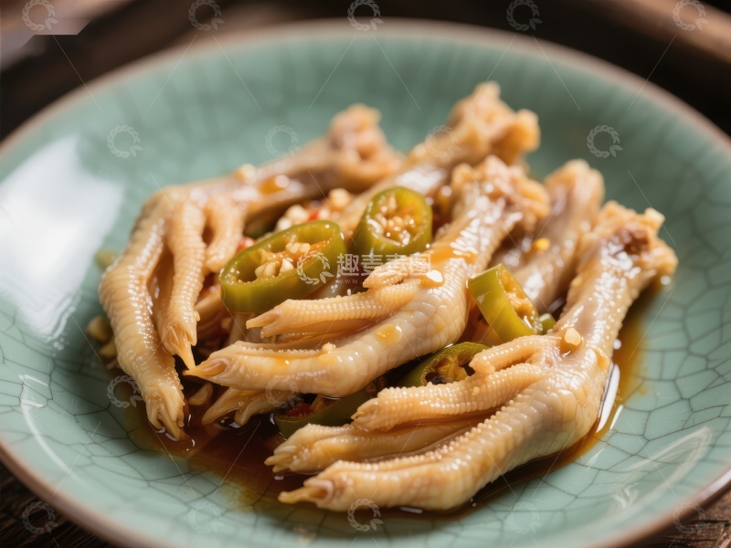 高清大图下载【趣麦麦图】酸辣鸡爪，美味可口的家常小菜