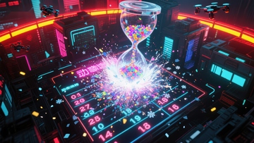 未来城市中的时间沙漏