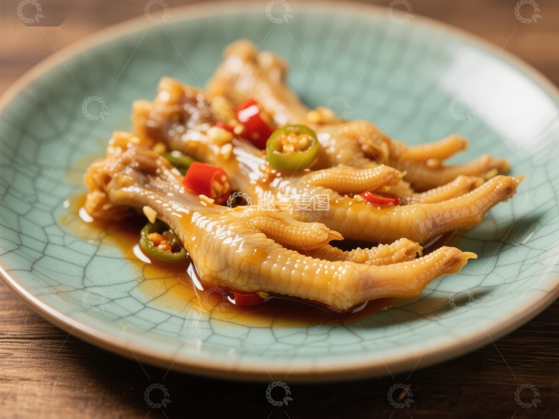 高清大图下载【趣麦麦图】香辣鸡爪，美味可口的餐桌佳肴
