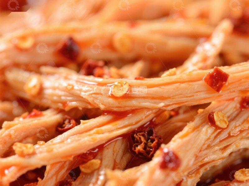 高清大图下载【趣麦麦图】麻辣鸡丝特写