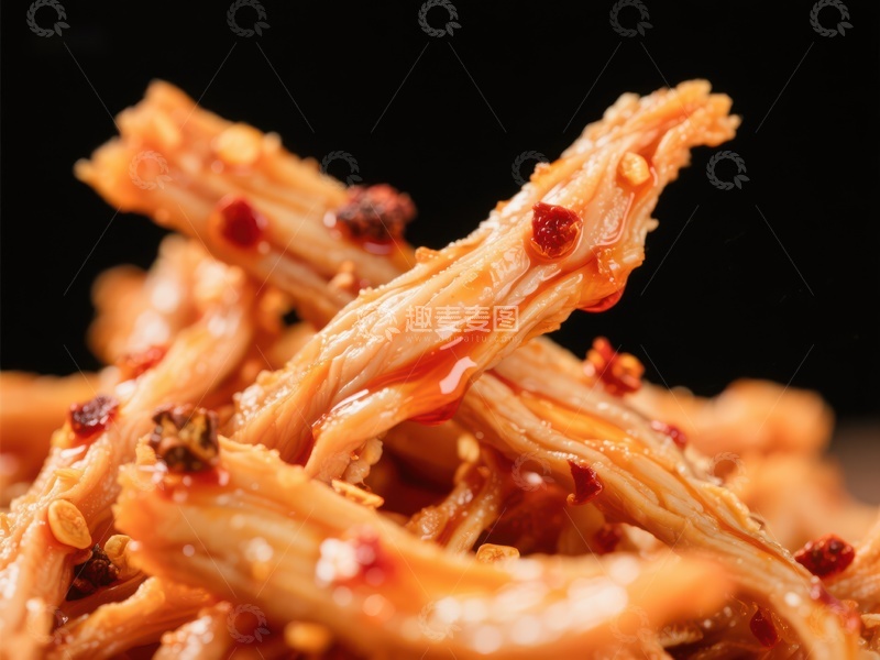 高清大图下载【趣麦麦图】麻辣鸭肠特写