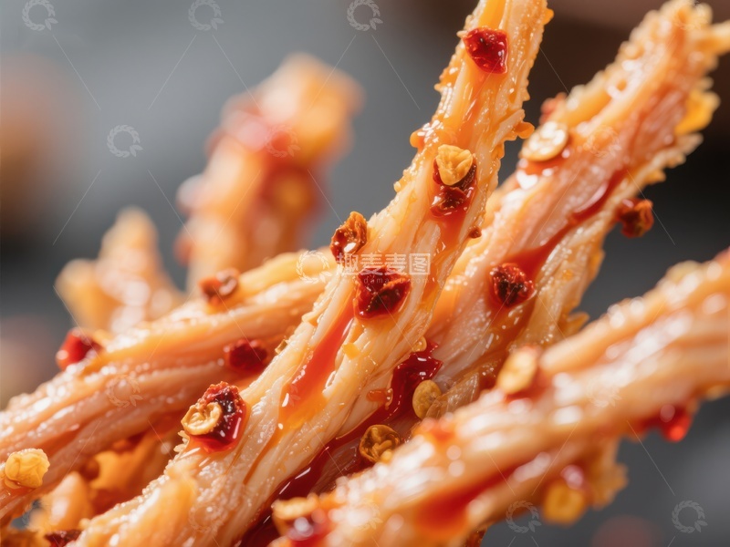 高清大图下载【趣麦麦图】麻辣鸭肠特写，诱人美食
