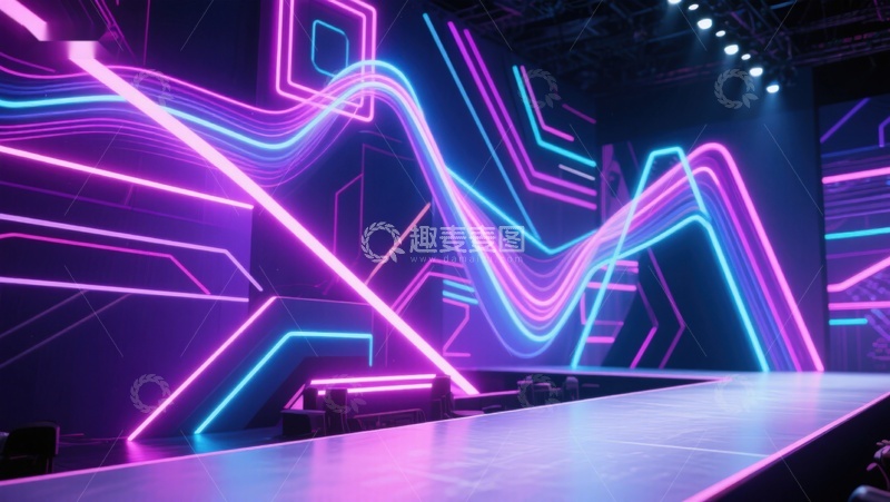 高清大图下载【趣麦麦图】霓虹灯效舞台设计