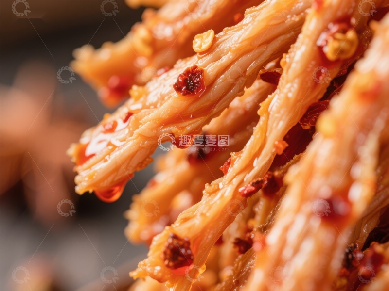 高清大图下载【趣麦麦图】麻辣鸭肠特写，诱人美食