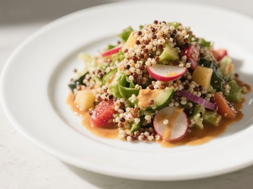 藜麦蔬菜沙拉配酱汁