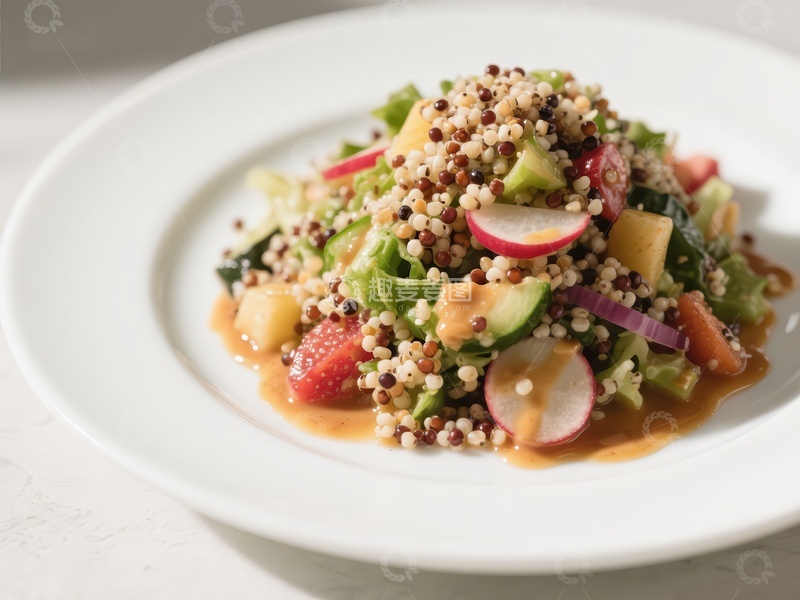 藜麦蔬菜沙拉配酱汁