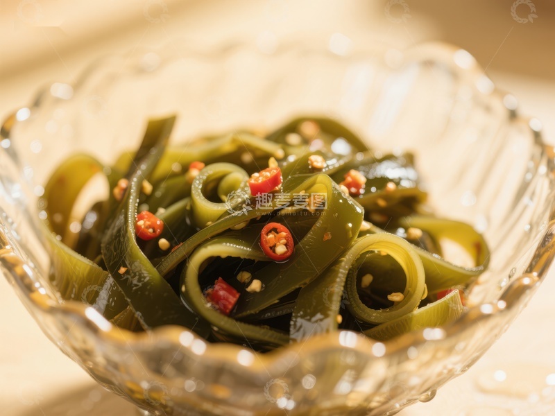 高清大图下载【趣麦麦图】海带拌菜，清新爽口