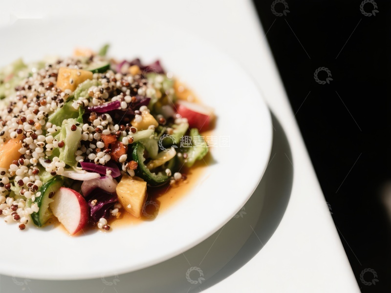 高清大图下载【趣麦麦图】藜麦蔬菜沙拉，健康美味
