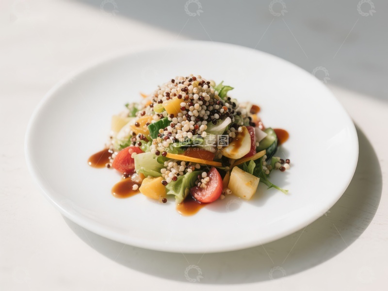 藜麦蔬菜沙拉配酱汁