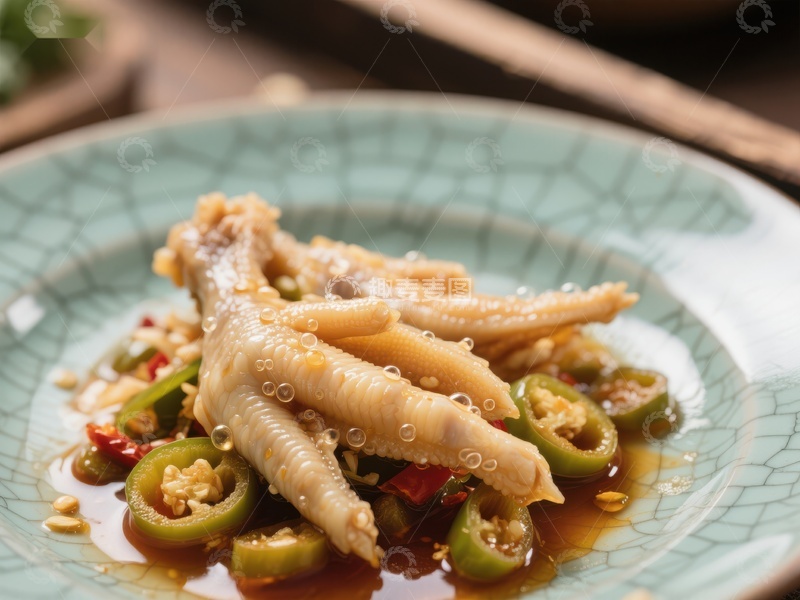 高清大图下载【趣麦麦图】泡椒凤爪，酸辣爽口美食