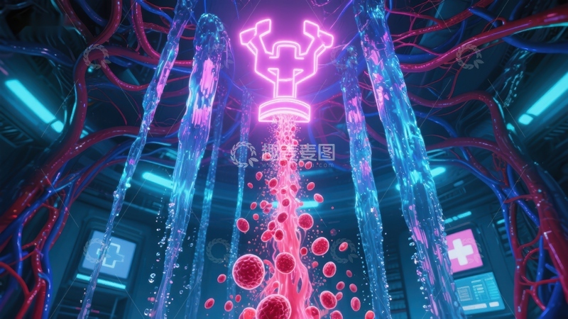 高清大图下载【趣麦麦图】未来科技实验室中的发光装置