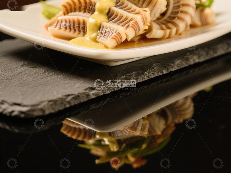 高清大图下载【趣麦麦图】精致鱿鱼圈配酱汁