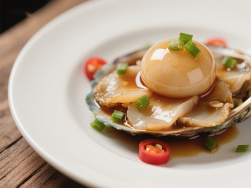 鲍鱼蒸蛋，精致美味的海鲜佳肴