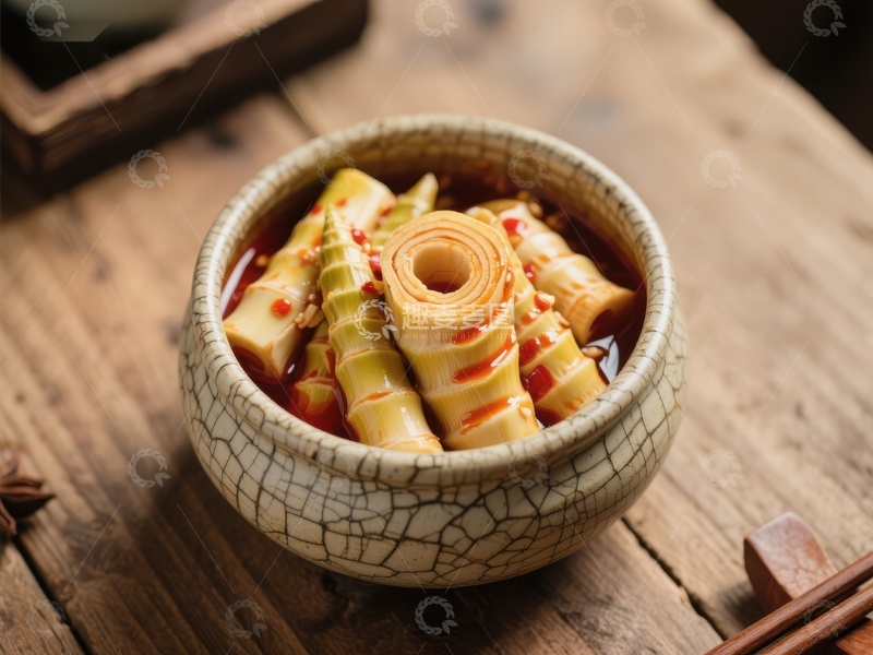 高清大图下载【趣麦麦图】竹笋泡菜，传统风味美食