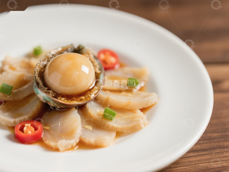 高清大图下载【趣麦麦图】鲍鱼配扇贝精致摆盘